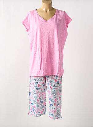 Pyjama col v rose MASSANA femme