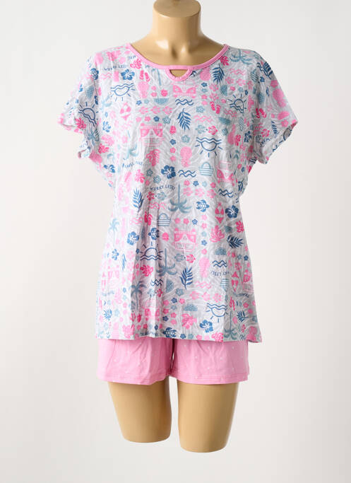 Pyjama tissage jersey rose MASSANA femme
