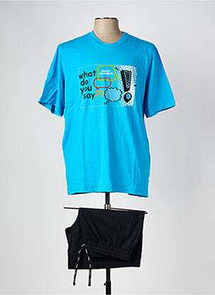 Pyjashort col rond bleu SOY homme