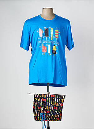 Pyjashort col rond bleu SOY homme