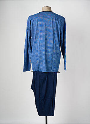 Pyjama col v bleu MASSANA homme
