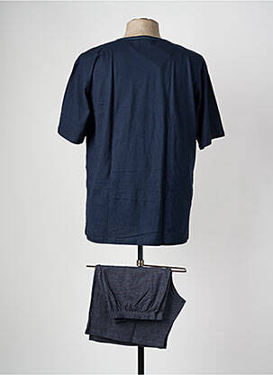 Pyjashort col rond bleu MASSANA homme