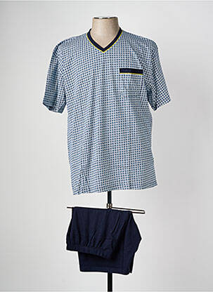 Pyjashort imprimé fantaisie bleu GÖTZBURG homme