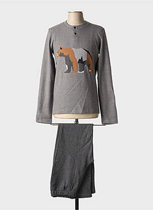 Pyjama manches longues gris SOY homme