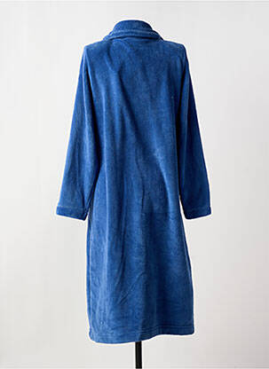 Robe de chambre col chemisier bleu EGATEX femme