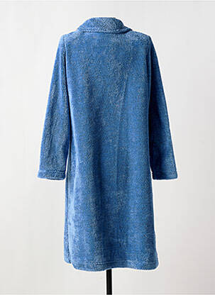 Robe de chambre col chemisier bleu EGATEX femme