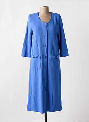 Chemise de nuit fermeture boutonnée sur le devant bleu EGATEX femme