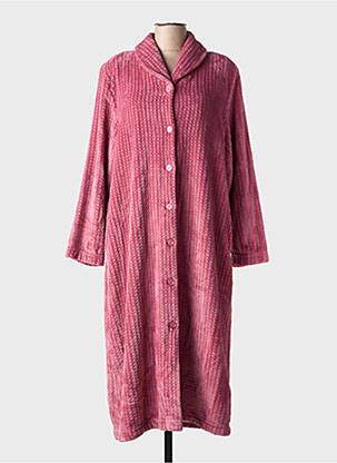 Robe de chambre col chemisier violet EGATEX femme