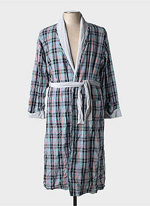 Robe de chambre col tailleur bleu CECEBA homme
