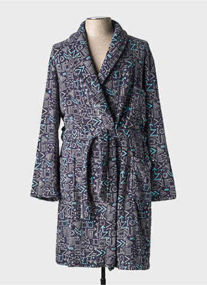Robe de chambre imprimé fantaisie gris SOY homme