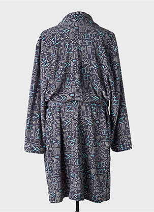 Robe de chambre imprimé fantaisie gris SOY homme