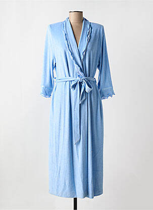 Robe de chambre manches longues bleu EGATEX femme