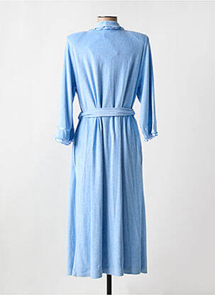 Robe de chambre manches longues bleu EGATEX femme