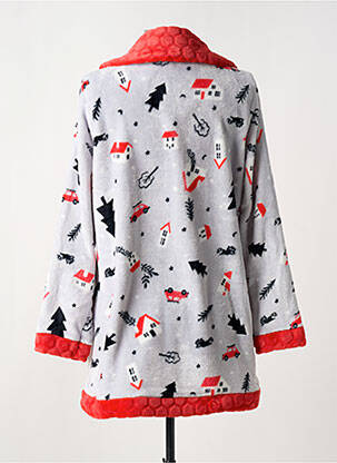 Robe de chambre fermeture zippée sur le devant gris MASSANA femme
