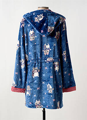 Chemise de nuit col v bleu MASSANA femme