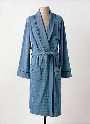 Robe de chambre manches longues bleu EGATEX femme