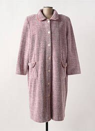 Robe de chambre col chemisier rose EGATEX femme