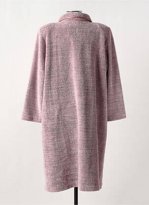 Robe de chambre col chemisier rose EGATEX femme