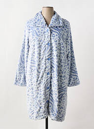 Robe de chambre stretch bleu MASSANA femme