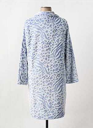 Robe de chambre stretch bleu MASSANA femme