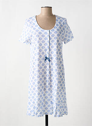 Chemise de nuit imprimé pois bleu EGATEX femme