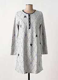 Chemise de nuit manches longues gris MASSANA femme