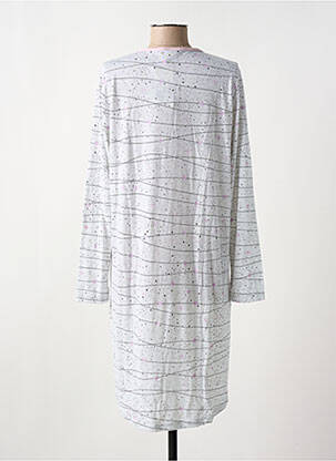 Chemise de nuit col v gris MASSANA femme