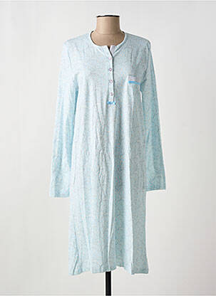 Chemise de nuit imprimé fleurs bleu EGATEX femme