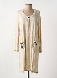 Chemise de nuit manches longues beige EGATEX femme