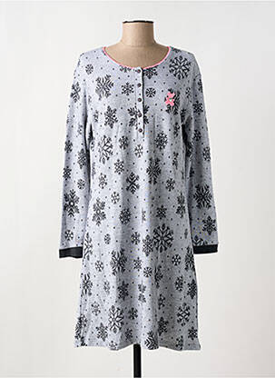 Chemise de nuit stretch gris MASSANA femme