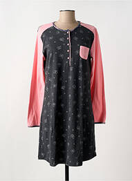 Chemise de nuit manches longues bleu MASSANA femme