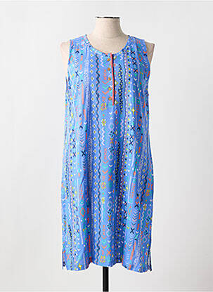 Chemise de nuit stretch bleu MASSANA femme