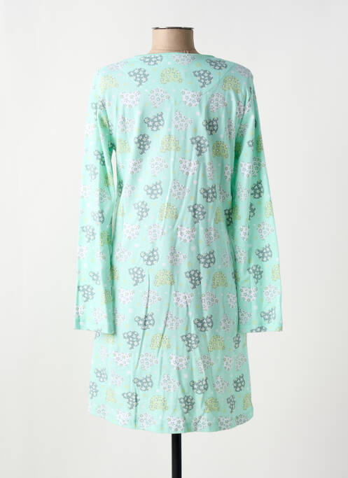 Chemise de nuit imprimé fleurs vert MASSANA femme