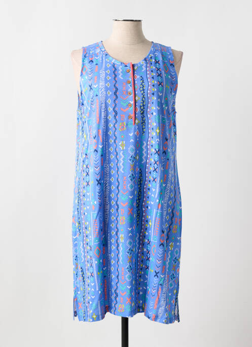 Chemise de nuit stretch bleu MASSANA femme