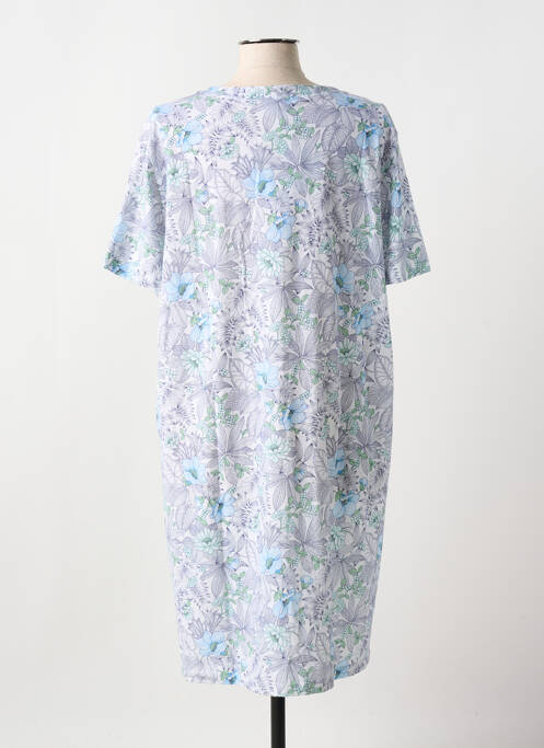 Chemise de nuit imprimé fleurs bleu EGATEX femme