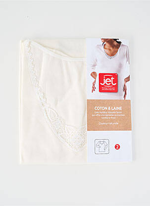 Top/caraco broderie beige JET femme