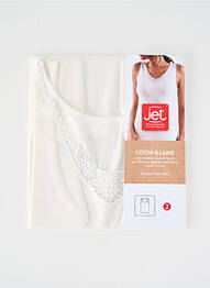 Top/caraco broderie beige JET femme