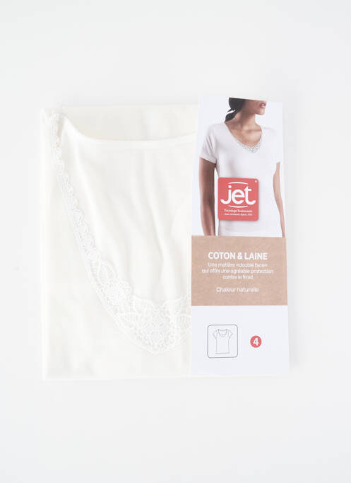 Top/caraco broderie beige JET femme