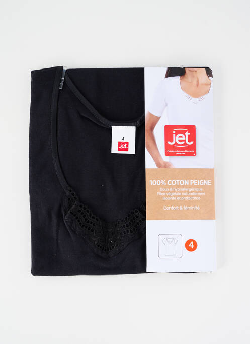 Top/Caraco noir JET pour femme