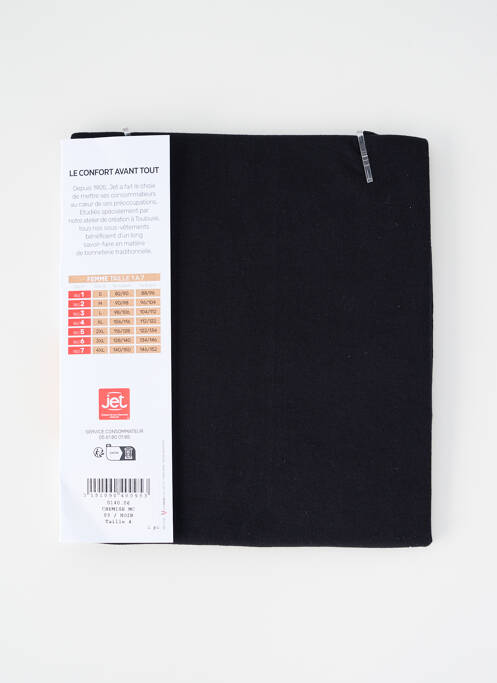 Top/Caraco noir JET pour femme