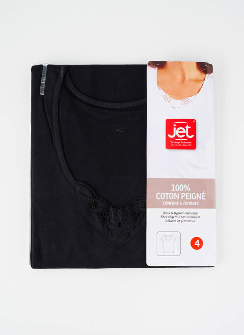 Top/Caraco noir JET pour femme