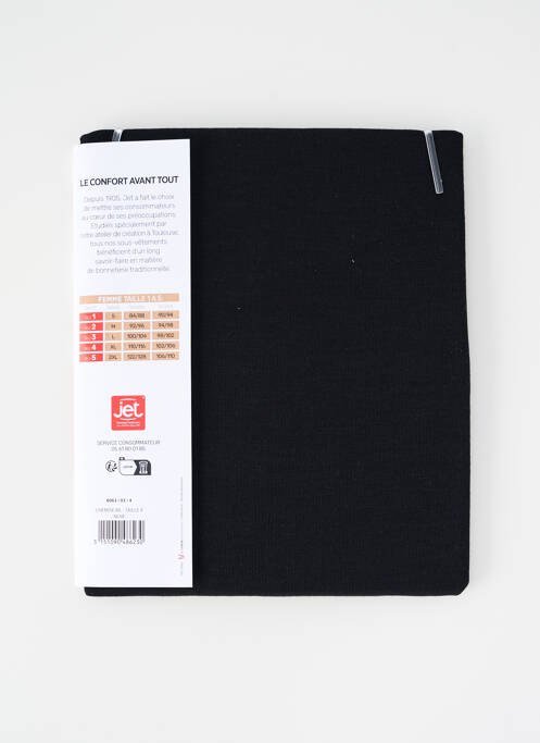 Top/Caraco noir JET pour femme