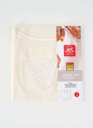 Top/caraco broderie beige JET femme