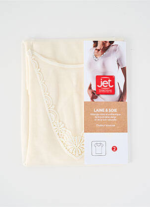 Top/caraco broderie beige JET femme