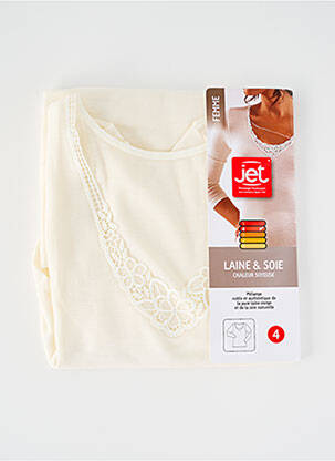 Top/caraco broderie beige JET femme