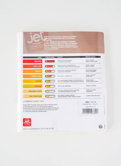 Top/Caraco beige JET pour femme