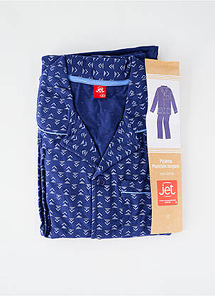 Pyjama coupe droite bleu JET homme