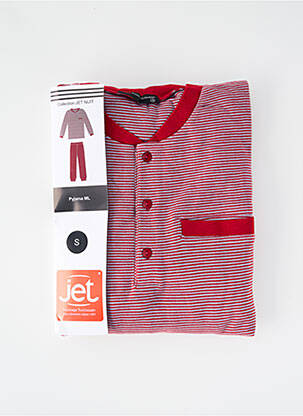 Pyjama col rond rouge JET homme