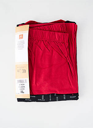 Pyjama coupe droite rouge JET homme