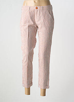 Pantalon 7/8 taille à pinces taille normale orange REIKO femme